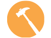 practice icon, hammer