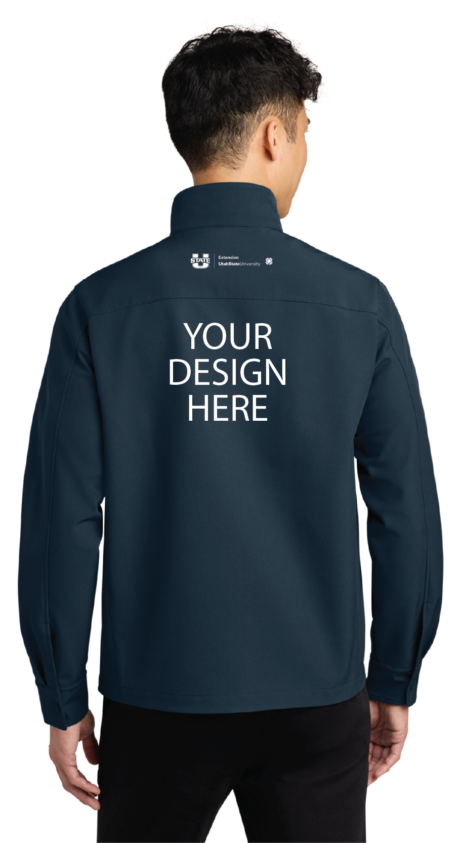 USU Extension logo on back of jacket