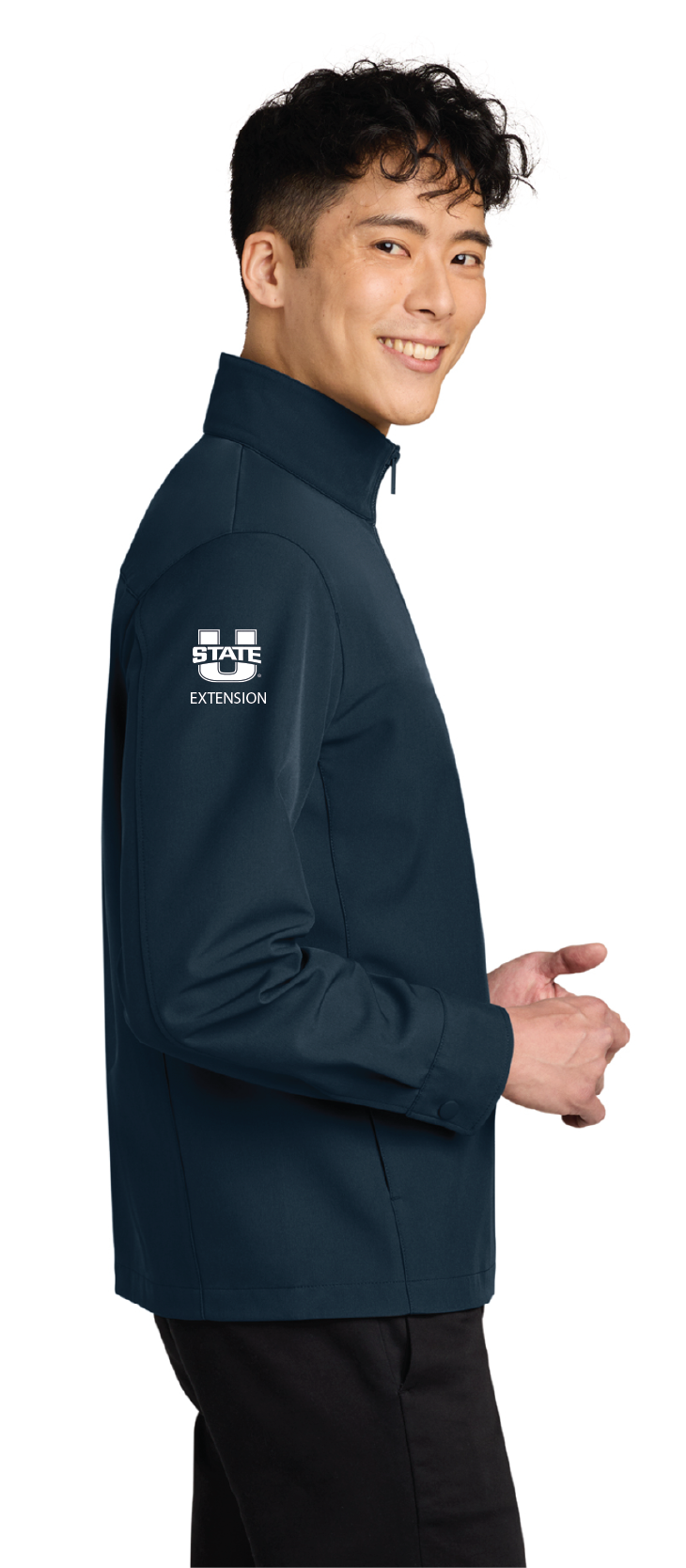 USU Extension logo on sleeve of jacket
