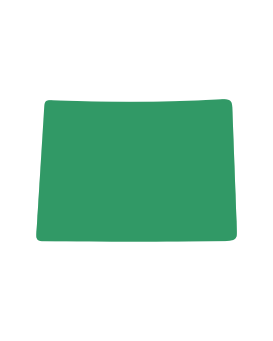 State of Colorado colored green
