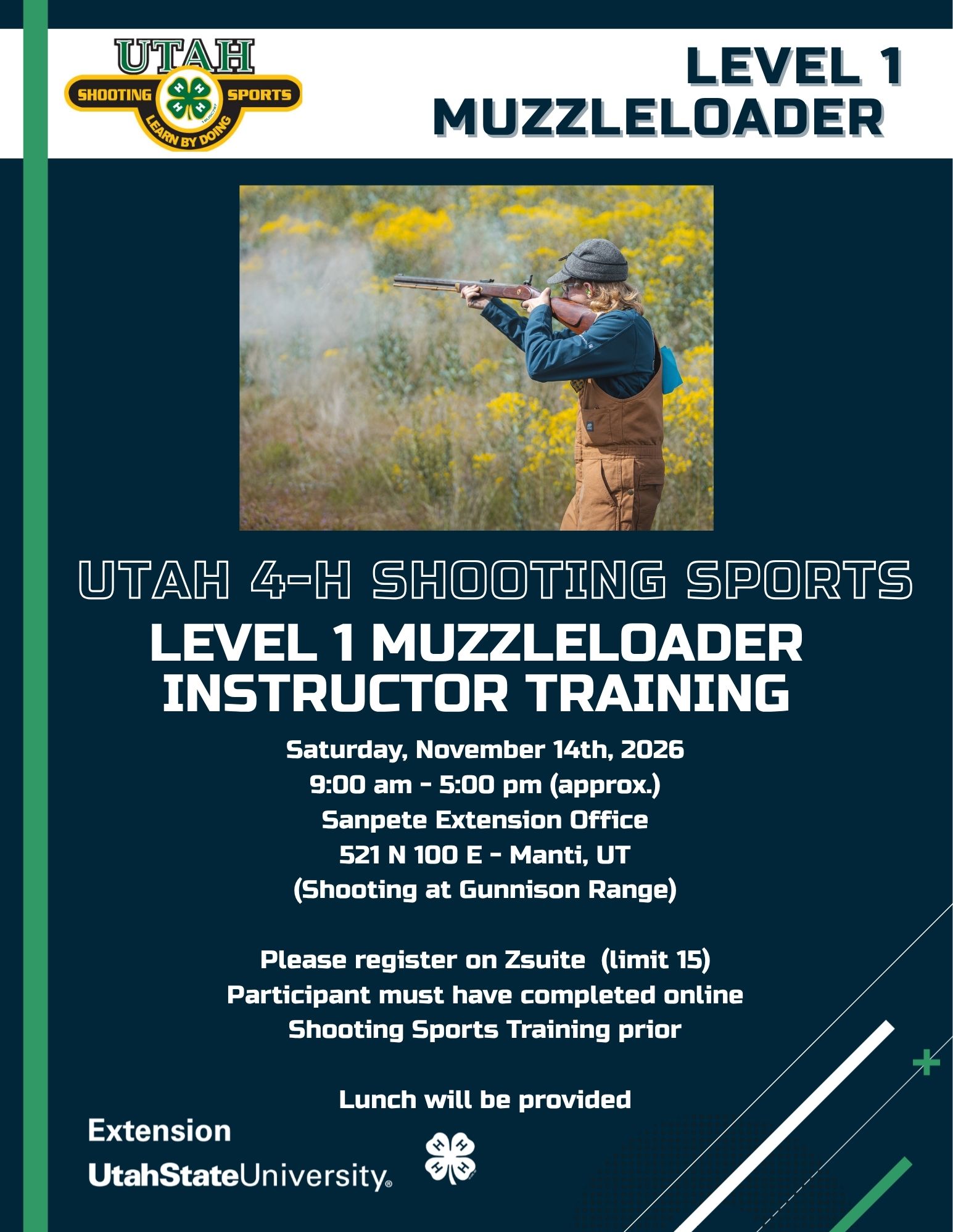 Level 1 Muzzleloader Instructor Training on November 14, 2026