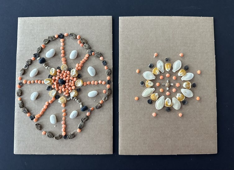2 different designed collections of seed collages