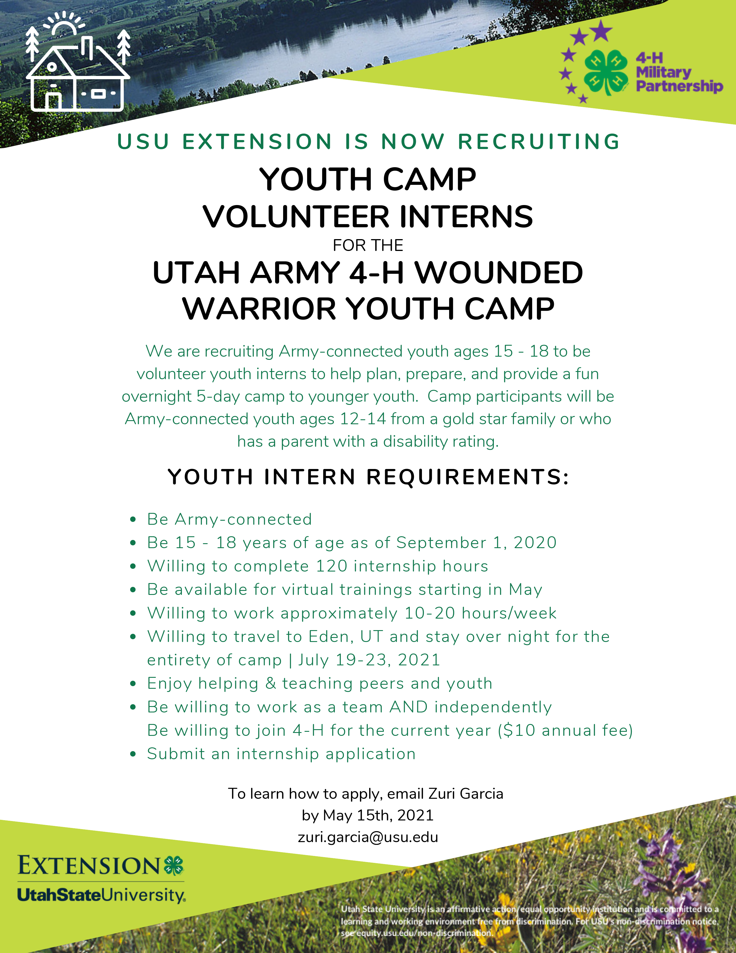 Wounded Warrior Youth Intern Flyer