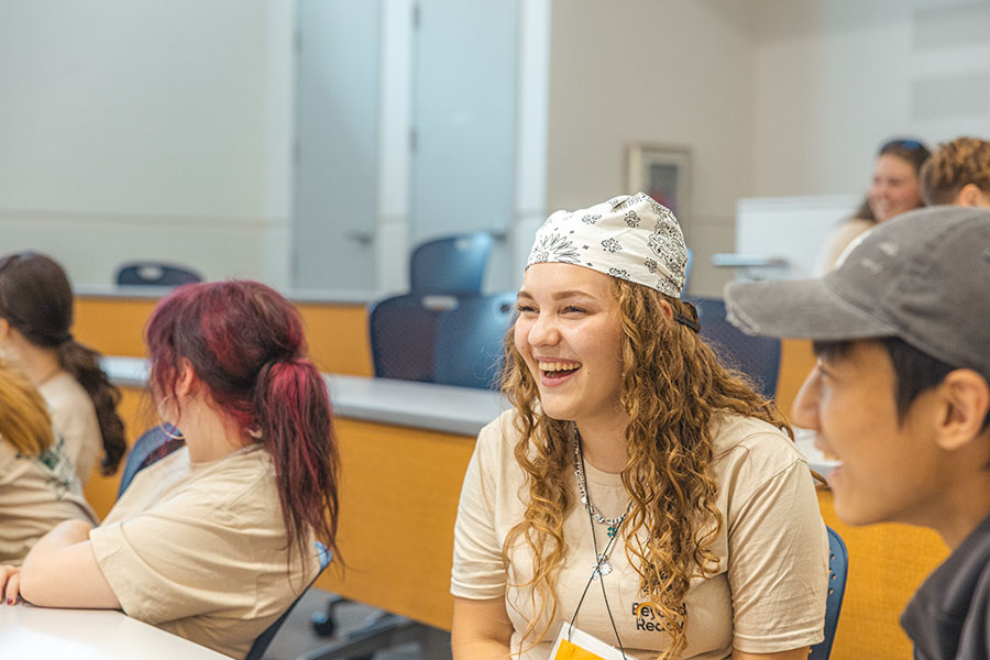 teen girl smiling in leadership camp