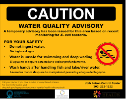 water quality advisory sign