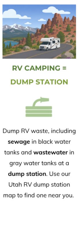 RV camping area with an RV dump station.
