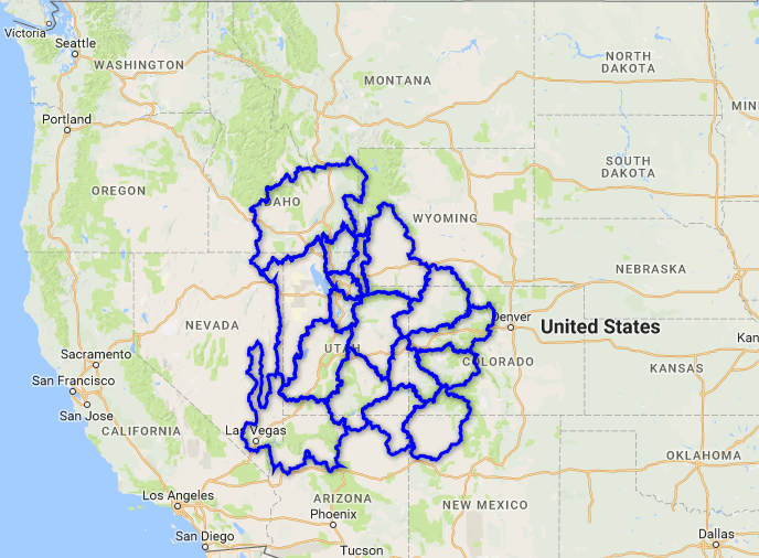 Utah major watersheds