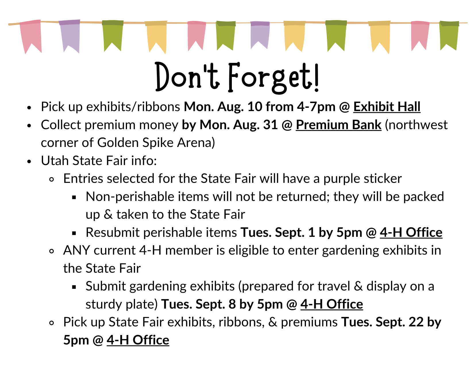 Flier with instructions (see text below)