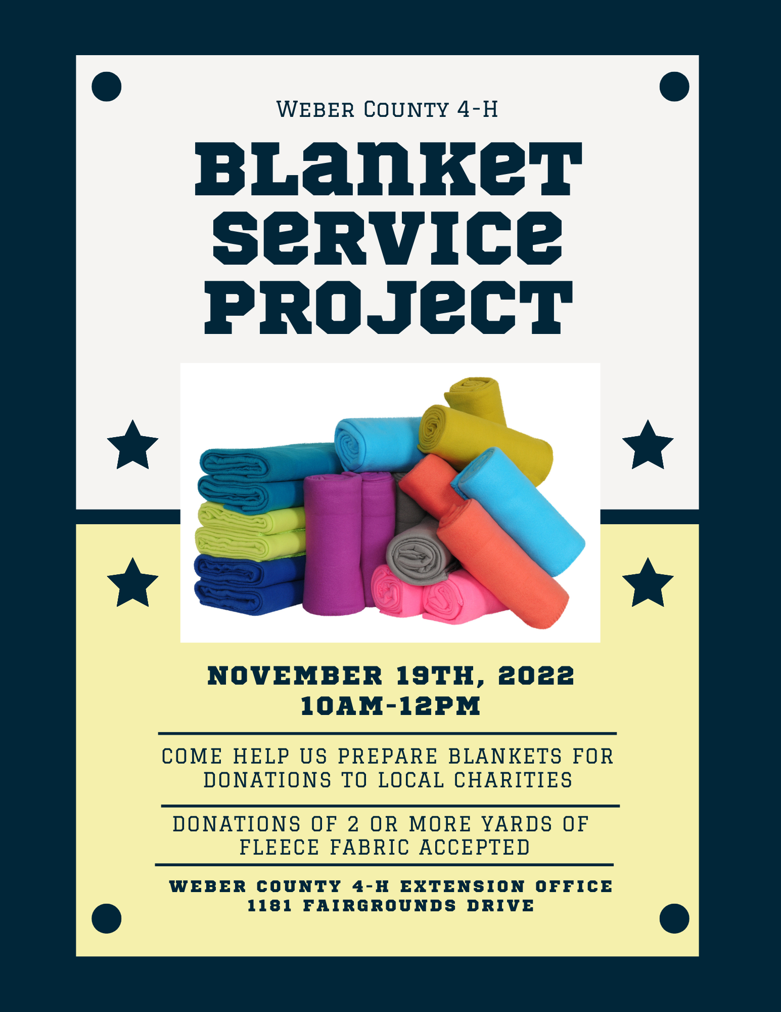 Blanket Service Project Flyer