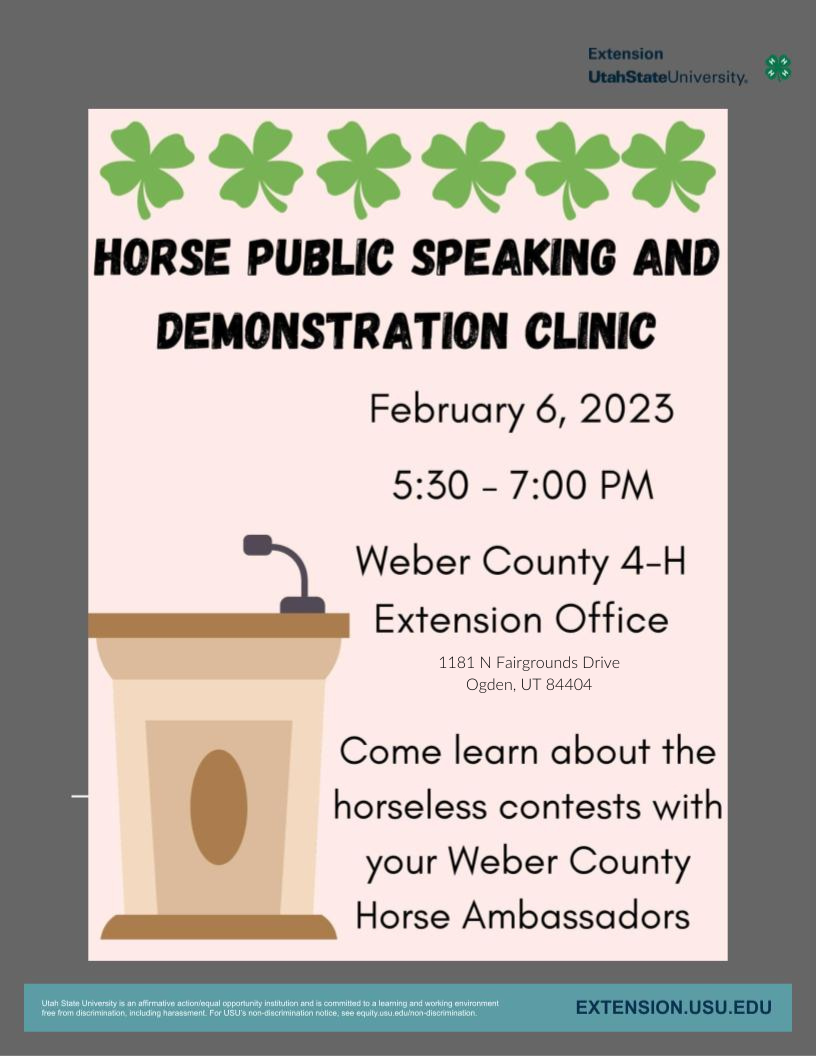 Horse Public Speaking and Demo Clinic
